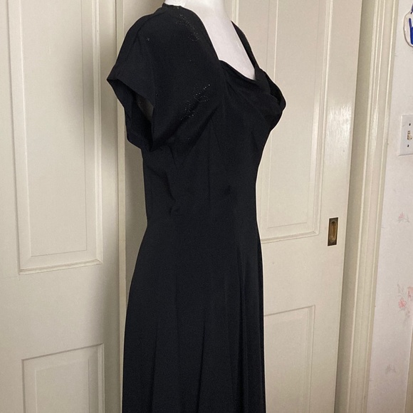 Vintage 1980's Flared Dress w Embellishments - Picture 7 of 15